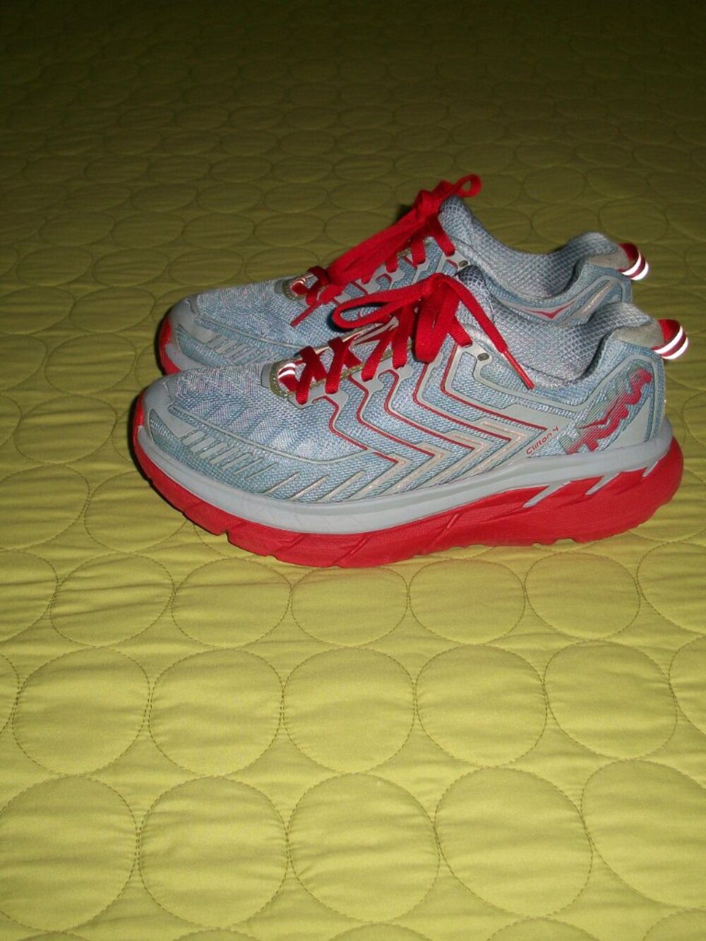 Hoka Women’s Light Blue/Grey Clifton 4 Running Shoes Size 6.5 - Picture 7 of 15